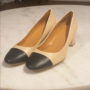 J.Crew Black Toe Kitten Heels